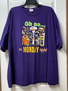 Oh No... It's Monday Again! Graphic Tee - Purple